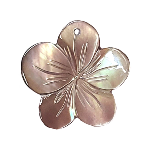 SHELL PENDENT FLOWER 30MM PINK SHELL